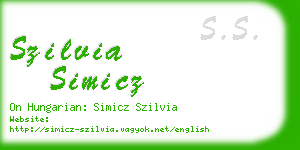 szilvia simicz business card